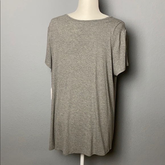 TIME & True Gray Tie Front Tee - Picture 5 of 9